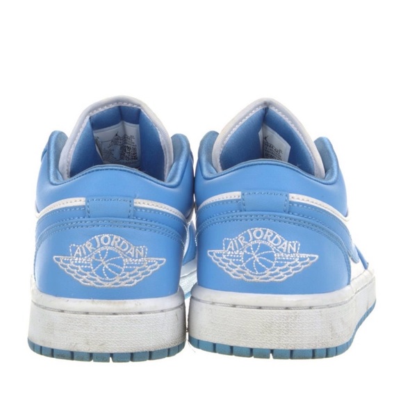 Nike Sky Blue and White Low-Top Jordan 1 Low UNC Sneakers - Picture 4 of 6